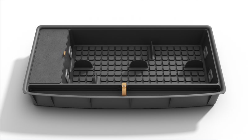 Fitted moulded storage tray